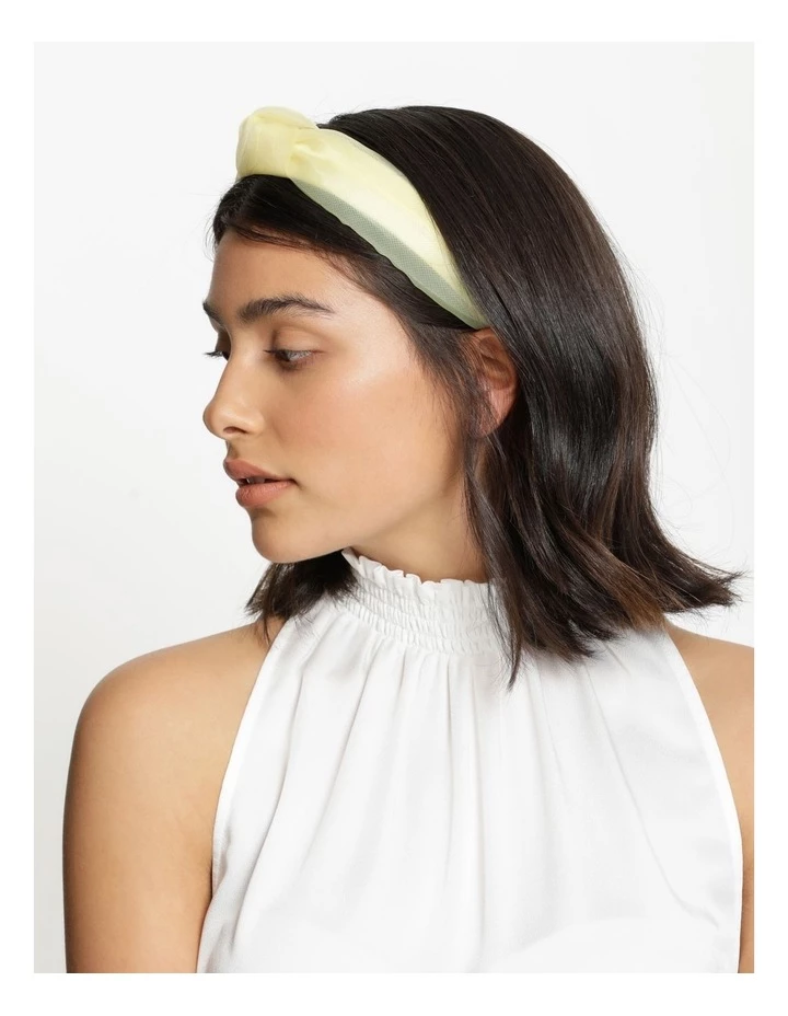 Collection Knot Detailed Yellow Headband 2 Collection Knot Detailed Yellow Headband - Image 2