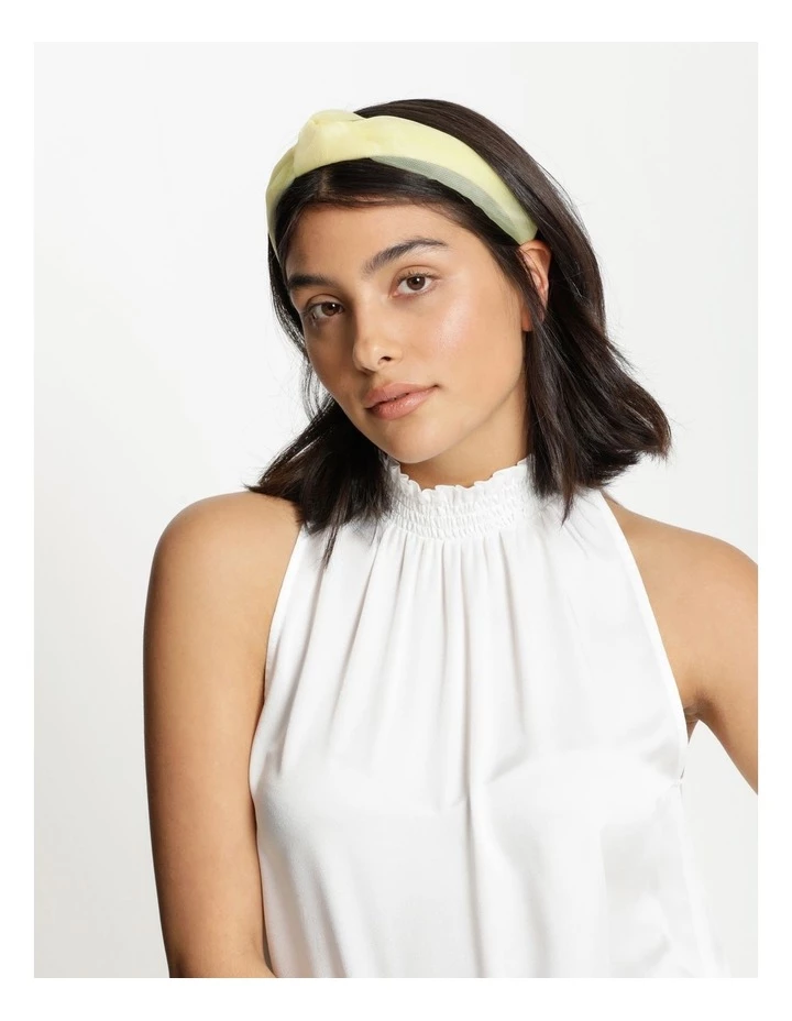 Collection Knot Detailed Yellow Headband 4 Collection Knot Detailed Yellow Headband - Image 4