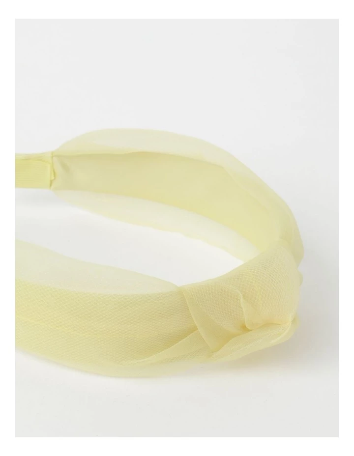 Collection Knot Detailed Yellow Headband 6 Collection Knot Detailed Yellow Headband - Image 6