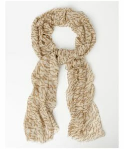 Basque Printed Beige Scarf