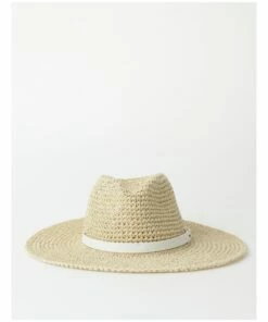 Piper White Mini Fedora Summer Hat