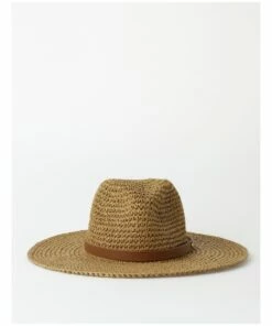 Piper Tan Mini Fedora Summer Hat