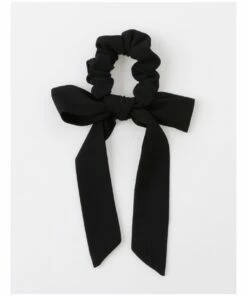 Miss Shop Black Bow With Tie Scrunchie