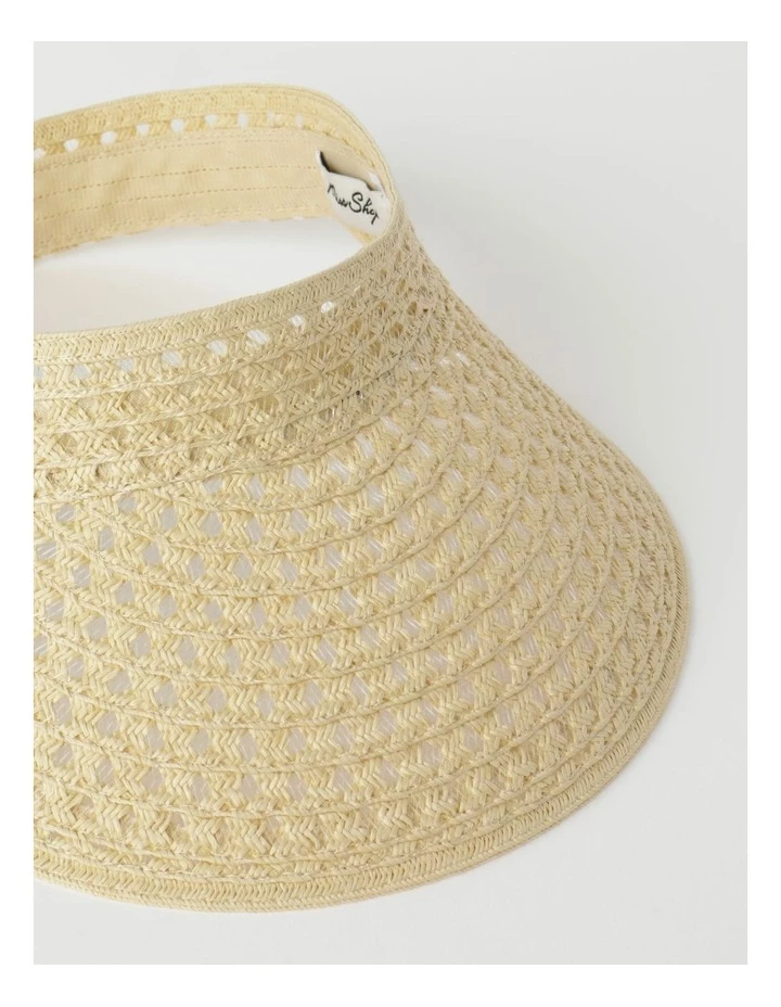 Miss Shop Weave Natural Visor Hat 2 Miss Shop Weave Natural Visor Hat - Image 2