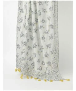 Trent Nathan Printed Tassels Yellow Scarf -RAY-BAN Online Store 849837430 849839050 3 720x928