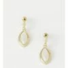 Trent Nathan Resin Stone White Drop Earring
