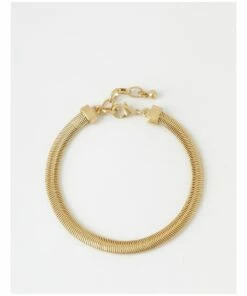Trent Nathan Bold Herringbone Gold Chain Bracelet