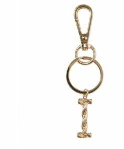 Seed Heritage Twisted Initial Keyring in Gold