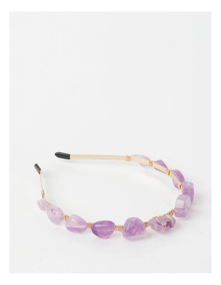 Collection Coloured Stone Purple Headband 1 Collection Coloured Stone Purple Headband
