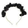 Olga Berg Lidia Black Organza Petal Fascinator