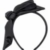 Olga Berg Amanda Black Vegan Leather Knotted Headband