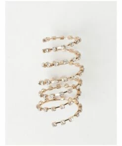 Collection Embellished Gold Coil Hair Clip
