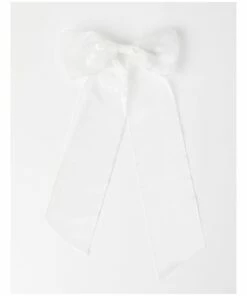 Collection Organza White Bow Clip