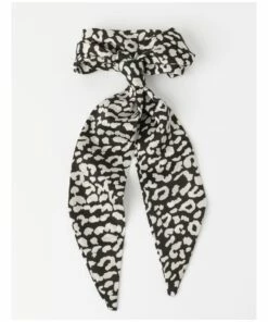 Collection Black Patent Ribbon Hair Tie