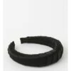 Collection Padded Black Satin Headband