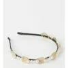 Collection Pearl Leaf Black Headband