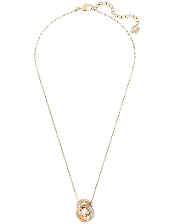 Swarovski Further Pendant, Pav, Intertwined Circles, White 1 Swarovski Further Pendant, Pav, Intertwined Circles, White