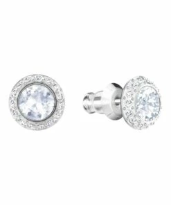 Swarovski Angelic Stud Earrings, Round, White