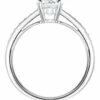 Swarovski Attract Ring Round Cut Crystal, White, Rhodium Plated
