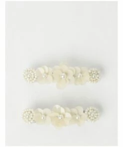 Collection Embellished White Hair Clip