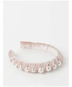Collection Pearl Blush Velvet Headband