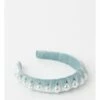 Collection Pearl Pale Blue Velvet Headband