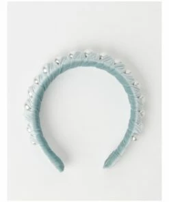 Collection Pearl Pale Blue Velvet Headband -RAY-BAN Online Store 852293170 852293890 3 720x928