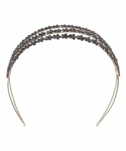 Olga Berg Trianna Black Crystal Headband