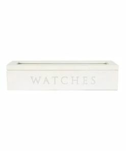 Cooper & Co WOOD WATCH BOX 5 COMPART WHITE