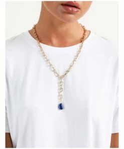 Piper Gold/Blue Enamel Charm Necklace -RAY-BAN Online Store 852989320 4 720x928