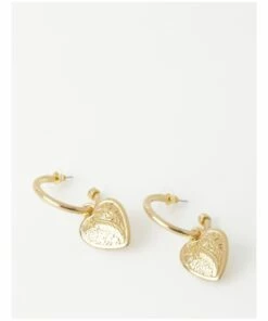 Piper Gold Filigree Heart Earring