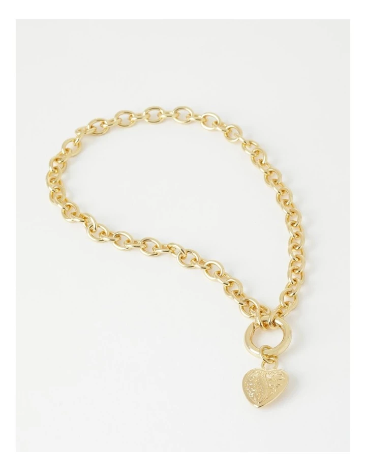 Piper Gold Heart Charm Necklace 1 Piper Gold Heart Charm Necklace