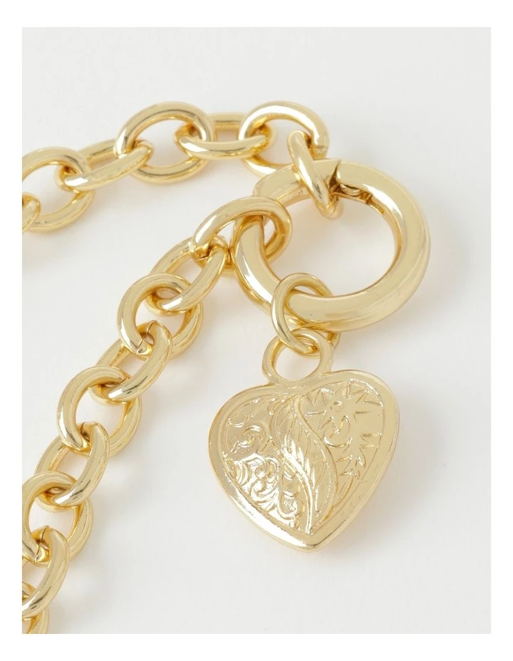 Piper Gold Heart Charm Necklace 2 Piper Gold Heart Charm Necklace - Image 2