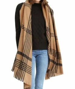 Belle & Bloom Panorama Check Brown Scarf -RAY-BAN Online Store 853959250 3 720x928