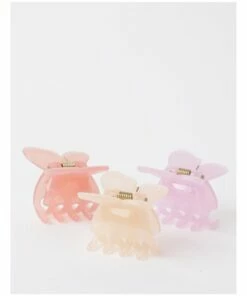 Miss Shop Pink Small Butterfly Clip 3 Pack