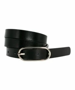 Basque Willow Black Leather Belt