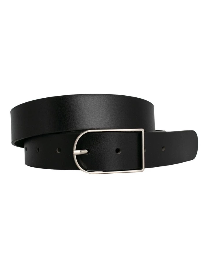 Basque Olinda Black Leather Belt 1 Basque Olinda Black Leather Belt