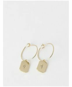 Basque Star Charm Gold Drop Earring