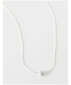 Trent Nathan Bean Pendant Silver Necklace