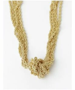 Trent Nathan Knotted Rope Gold Chain Necklace