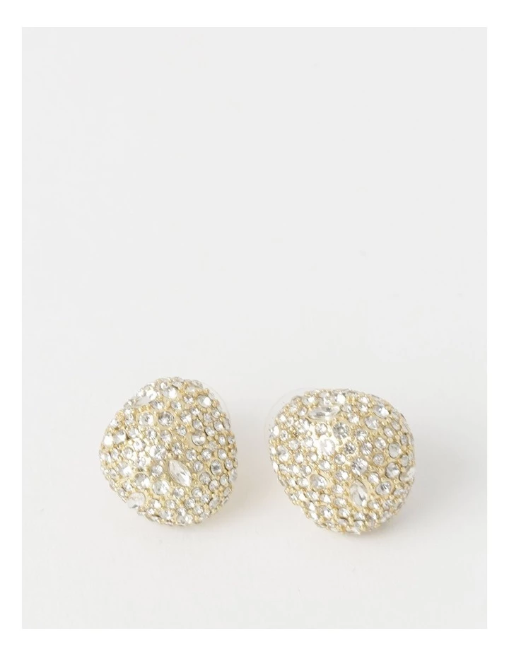 Trent Nathan Statement Pave Gold Stud Earring 1 Trent Nathan Statement Pave Gold Stud Earring