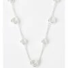 Trent Nathan Multi Stone Silver Plated Pendant Necklace