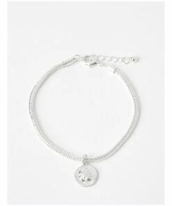 Trent Nathan Coin Silver Plated Charm Bracelet