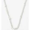 Trent Nathan 2 Set Layered Ball Chain Silver Plated Necklaces
