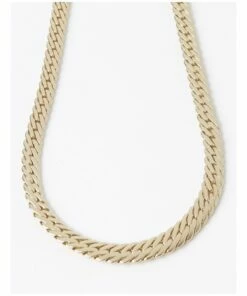 Trent Nathan Flat Braided Gold Chain Necklace
