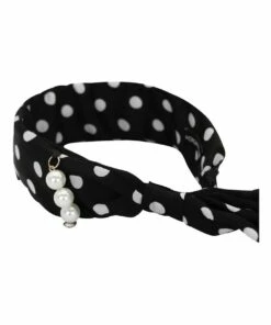 Morgan & Taylor Polka Dot With Pearls Black Headband -RAY-BAN Online Store 855833140 855834220 3 720x928