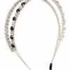 Morgan & Taylor Crystal And Pearl Black Headband