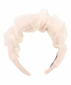FORD MILLINERY Peach Organza Covered Padded Headband