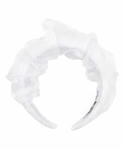 FORD MILLINERY White Organza Covered Padded Headband