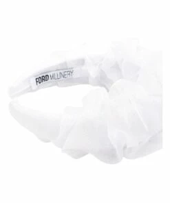 FORD MILLINERY White Organza Covered Padded Headband -RAY-BAN Online Store 856129780 856131130 4 720x928
